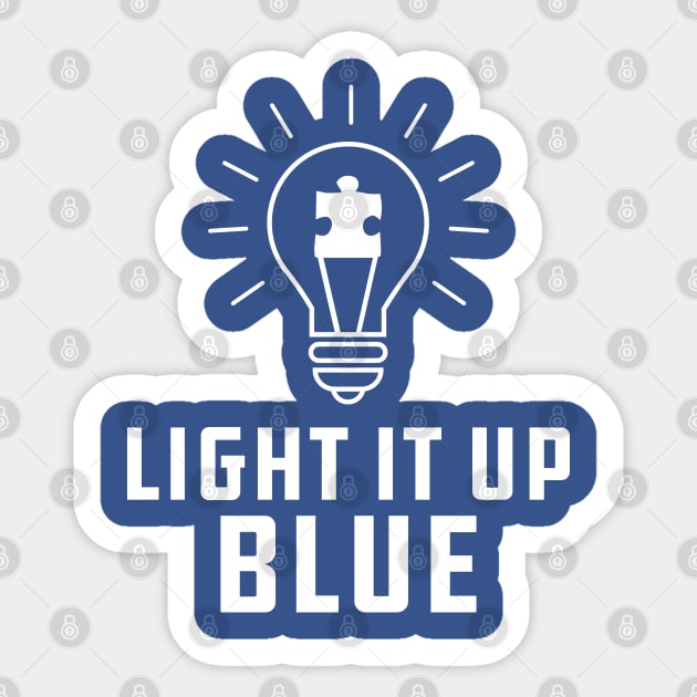 Autism - Light it up blue Sticker by KC Happy Shop